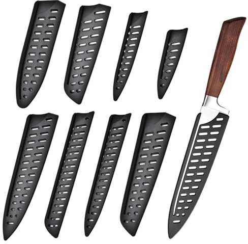 8 Pieces PP Safety Knife Cover Sleeves, Kitchen Knife Sheath | Universal Knives Guards Set, Safety Knifes Cover Sleeves, Blade Protector for 8'' 7'' 6'' 5'' 3.5'' Chef Bread Utility Knife