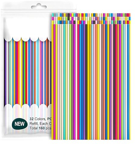 CEOTIS 3D-Stift-Filament-Nachfüllpackungen, für 3D-Stifte, niedrige Drucktemperatur, 2,5 mm, PCL-Filament, nur für 3Doodler Start, 3D-Stift in jeder Farbe, 15 Stück