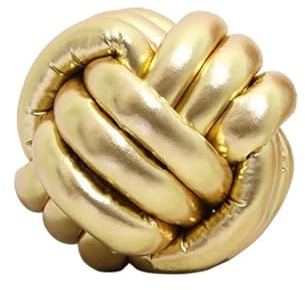 DUBTEDHOU Coussin noué tissé à la Main, Coussin noué tissé à la Main Multicolore 27 cm(Gold)