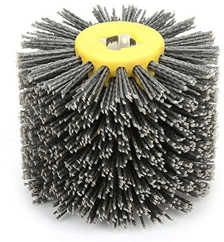 Wire Wheel Brush, Abrasivi Filo Spazzola Tamburo lucidante brunitura Per Mobili in Legno Brillante Per Lucidatura Striping Disegno Grana #80