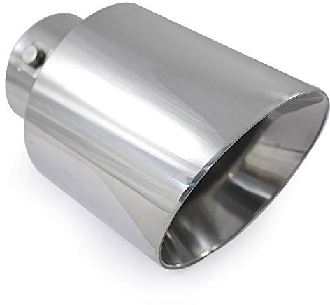 Universal Auspuffblende Endrohr Sport Schalldämpfer Edelstahl Ø 56mm Chrom