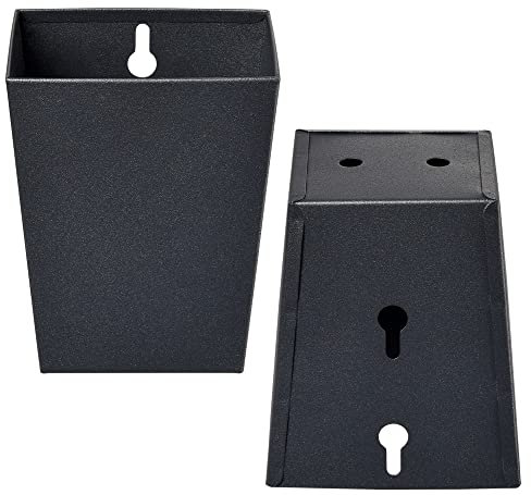 Jumiok Outdoor Beer Bottle Cap Catcher Wall Mounted Bottle Cap Holder Black Narrow with Drain Openings (Pack of 2)
