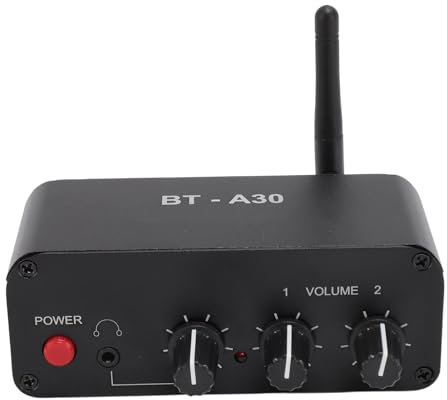 DC 5‑12V Bluetooth 5.0 Stereo Preamp, Bluetooth Preamp, 20dB Dual Op Amp NE5532 Sound Preamplifier with RCA 3.5mm Port for Phono Turntable Speaker