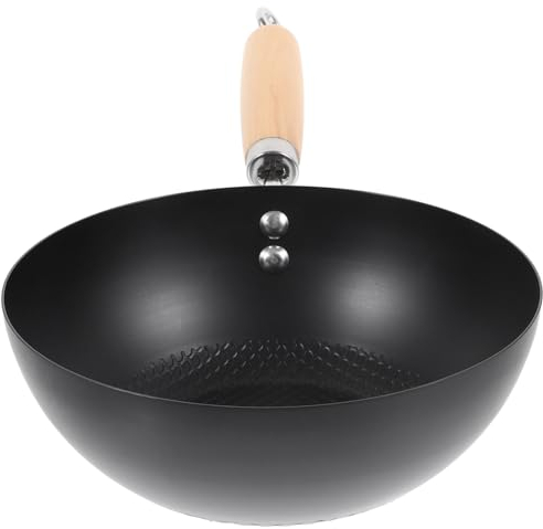 PRETYZOOM Petite Poêle À Sauter En Fer Forgé Multifonctionnelle Antiadhésive