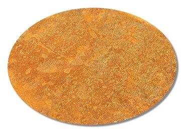 Trittplatte, Wegplatte Garten Rund Ø 30 cm Cortenstahl Gehwegplatte für Rasen flach (1 Stück)