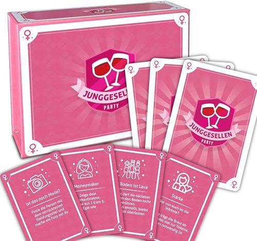 Drunken Daddy® JGA-Party das perfekte Spiel mit 78 Karten für einen unvergesslichen Junggesellinnenabschied - 4 Varianten von Aufgabenkarten für die Braut und alle Begleiterinnen (Frauen)