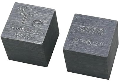 Metallelement-Würfel, seltene Elemente, Würfel, quadratisch, physikalisches Periodensystem, physische Sammlung, Ornament, Titan, Kupfer, Silikon, Wolfram, 1 cm (52 Te)