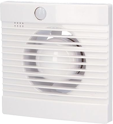 VoltShine Extractor de aire Ø100mm con sensor de movimiento, 15W; ideal para ventilación automática en baños y espacios reducidos.
