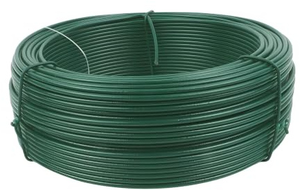 BAUSTER® Gartendraht grün PVC ummantelt | Bindedraht für Pflanzen, Kabel, Netze, Basteln, Gartenbau – 1,4 mm–2,6 mm x 50–52 m – beschichtet & witterungsfest (2,6 mm × 52 m)