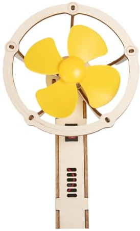Uoqpty Ventilatore Elettrico Esperimento Manuale - Progetto Ingegneristico Assemblaggio Ventilatore,Kit Educativo Montaggio Regalo Compleanno Ringraziamento