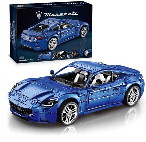 KYLON Technik Auto Blau für Maserati Gran Turismo 110 Iimitierte AufIage, 5400+ Teile MOC Sportwagen Bausatz, 1:8 KIemmbausteine für Kinder und Erwachsene (Originalverpack)