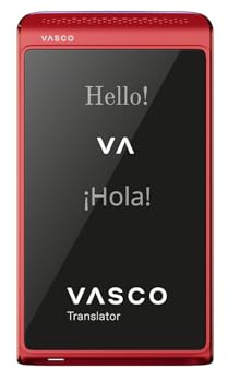 Vasco Translator Q1 | Traducteur vocal instantané avec clonage de voix par IA | 113 langues | Internet gratuit à vie dans près de 200 pays | Scarlet Pulse