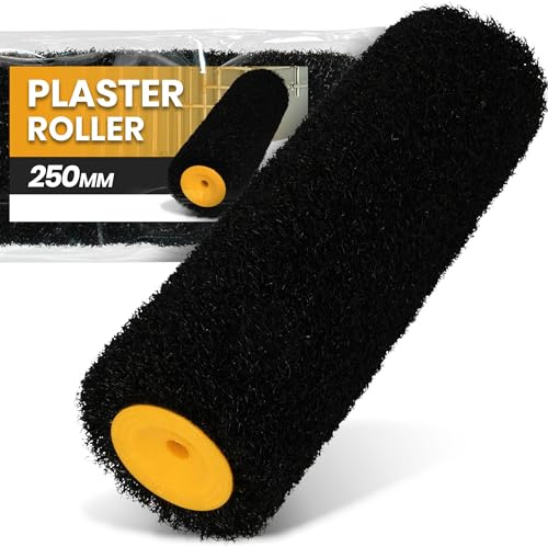 Instalguru Rouleau Pour Mastic 25 cm 8 mm Pour Application Enduit Lissage Mur Plafond Enduit En Spray Outil De Rénovation Intérieure Remplacement Accessoire