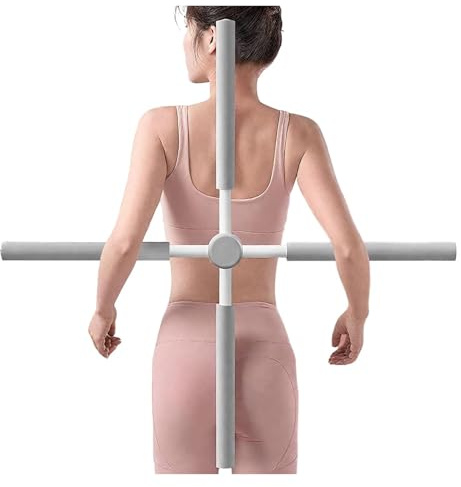 Barra Yoga For La Correzione Della Postura, Barra Anti-gobba For Schiena E Collo, Barra Ginnica Con Anima In Acciaio Inossidabile E Schiuma, Adatta Ad Adulti(Gray)