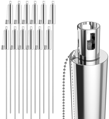 TATIVALO 12er Set Gartenfackeln für Draußen aus Edelstahl mit 330ml Öltank | Ölfackeln Outdoor 115cm Hoch, Handfackel Rostfrei Fackeln Öllampe für Terrasse Balkon Garten, mit Kindersicherer Verschluss
