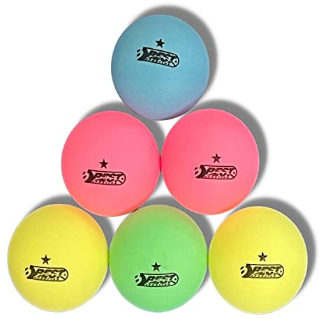 BEST SPORTING neon Bunte Tischtennisbälle Color Pops 6 STK. bunt 40 mm
