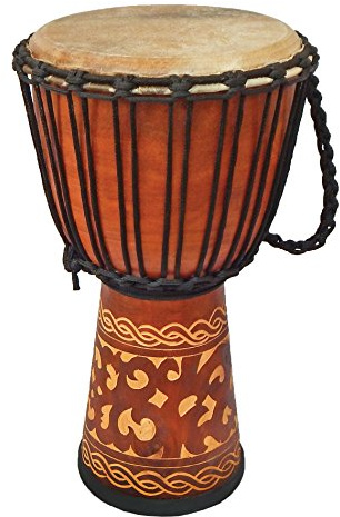 Djembe Standard linecarv, nk149 20 tall, 10 head