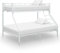 vidaXL Etagenbett Stockbett Bettgestell Metallbett Bett Hochbett Kinderbett Doppelstockbett Schlafzimmerbett Weiß Metall 140x200cm 90x200cm