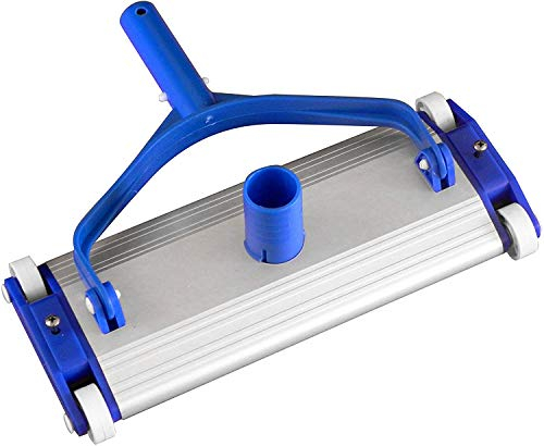 Keeper Limpiafondos de Aluminio Resistente. Ideal para la Limpieza y Mantenimiento de Piscinas. Conexión para Manguera de aspiración de Ø38 mm. Conexión para pértiga con Sistema Clip.