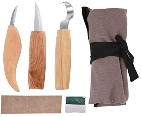 5 PZ Legno Intaglio Cutter Set DIY Scalpello Legno Strumenti di Intaglio Chip Coltelli Strumenti per il Taglio Cucchiai di Legno