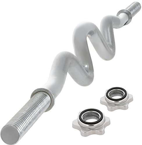 MAXXIVA® Super SZ Curlstange 120 cm Krafttraining Zugstange Stahl silber verchromt Sternverschluss Workout Bodybuilding Fitness Gewichtheben