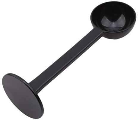 ShanLily 2 In 1 Measurement Coffee Spoon Tamping Coffee Measuring Spoon Espresso Machine Powder Spoon Coffee Kitchen Tool, Black