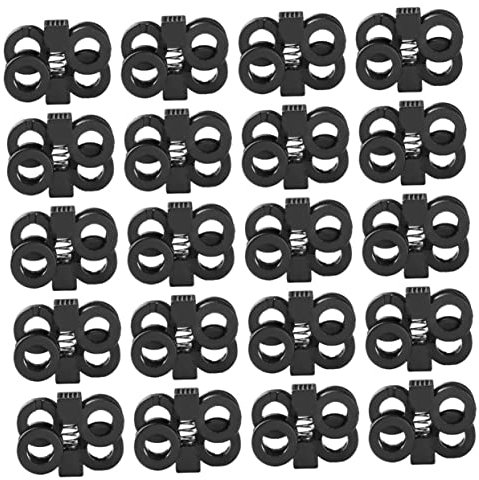 Toddmomy 20pcs Shoelace Supplies Shoelace Buckles Lightweight Design Safe Lace Clasps for Work Shoes Tennis Shoes