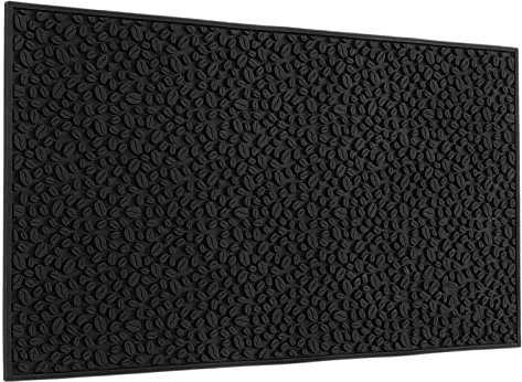 Bar Mat Pvc Alfombrilla De Mesa Aislada Antideslizante Alfombrilla De Café, Fácil De Limpiar, Perfecta Para Uso Doméstico O Comercial(Black)