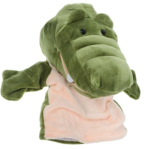 TOYANDONA Handpuppen Krokodil Plüschtier Zoo Alligatorpuppen Weiche Plüschhandpuppen Zum Geschichtenerzählen Unterrichten Vorschul-Rollenspielspielzeug
