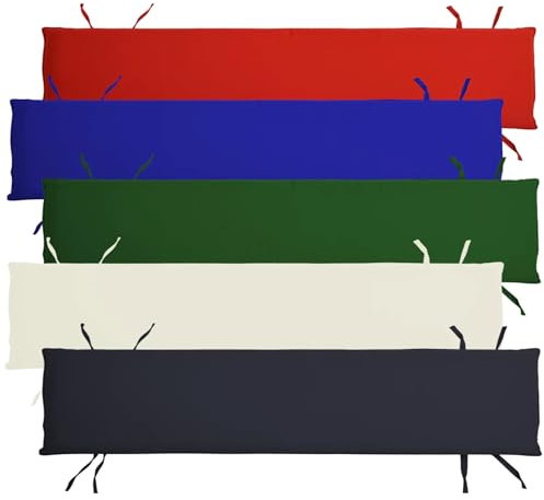 Teako Design Bankauflage 180 cm x 40 cm für Gartenbank Ferrara TB-1065, Sitzkissen, Sitzbank Zubehör, Outdoor Kissen, Gartenmöbel Zubehör, Sitzauflagen, Wetterbeständig (Rot)