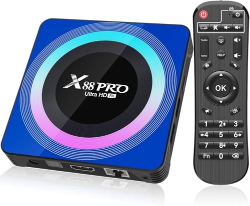 boitier Streaming Android TV Box - 8K Boîtier TV Android WiFi 6 Media Streaming RK3528 2Go RAM 16Go ROM BT5.2 Lecteur multimédia Quadcore CortexA53,0 GHz HDR10.0 3D Code TV Box
