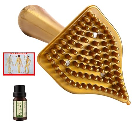 Massagebürste Körper,Professionelle Meridianbürste | Massagegerät | Meridianbürste,Cellulite-Bürste, ergonomisches Handmassagegerät, Körperbürste mit Massageöl für Ganzkörperentspannung