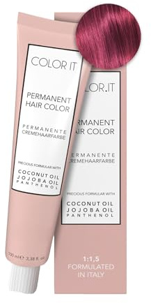 COLOR.IT by BM - Permanente Haarfarbe in Salonqualität, 100ml (7.566 Mittelblond Mahagoni Rot, 1er Pack)
