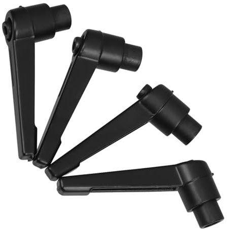 MUCKLILY 4pcs Aluminum Alloy Adjustable Clamping Lever Handle Rotating Screw Handle Thread for Ratchet Push Button Tool Use in Workshop