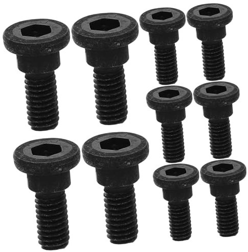 DIYEAH 10pezzi Viti Testa Acciaio Al Carbonio Bulloni Testa Cappuccio Nera Viti Innesto Completo Per Riparazioni Meccaniche e Attrezzature
