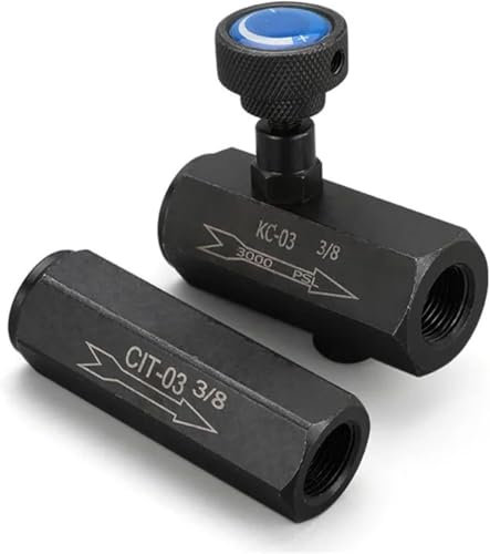 DXEAIN Clapet Anti-Retour, clapet Anti-Retour unidirectionnel, 1 clapet Anti-Retour hydraulique CIT/KC-02/0346, clapet Anti-Retour de Pression d'huile Droit, vanne de régulation de débit,(KC-02)