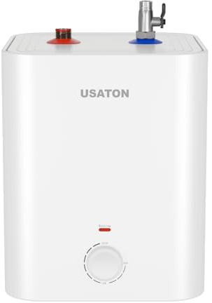 Warmwasserspeicher Untertischboiler 6L 2000W Druckfest Warmwasserboiler mit Sofort Warmwasser, Energiesparend Einfache Installation, SPCC Gehäuse Wasserdicht, Boiler für Küche Badezimmer
