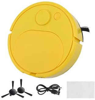 FUANA Robot de limpieza de doble funcionalidad, aspiradora de pelo de mascotas, carga automática, limpieza completa, tamaño compacto, doble funcionalidad