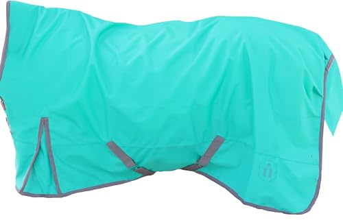 Pferdedecke Outdoor pro 100 g Ripstop 1200d Wasserdicht high-Neck (Türkis 01 - Violett 01) (145 c)