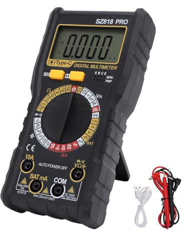 Kavolet Spannungsprüfer, Digital-Multimeter, Schaltkreistester, HFE-Transistor, Misst den Strom, Einfache Ablesung, Automatische Abschaltung