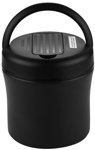 Tarro de comida aislado al vacío, recipiente de comida caliente de acero inoxidable 304 de boca ancha de 1, 5 l, recipiente de sopa a prueba de fugas con asa portátil para el trabajo escolar EN C.
