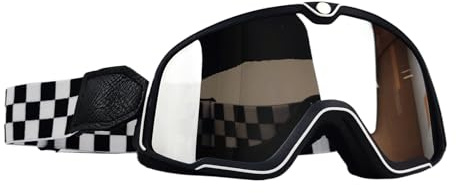 Genérico Gafas para casco,Gafas para moto de cross | de carreras vintage a prueba de polvo - de motocross a prueba de viento y polvo para motocicleta, gafas de esquí para hombres y mujeres