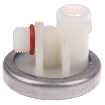 D4 till G1/8 Kaffemaskinpumptrycksregulator, livsmedelsgodkänd PP-pulsdämparventil, 3,5x3,5x3 cm membranstabilisator för kontrolltillbehör för vattenledning i espressomaskin