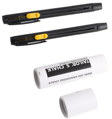 Lápiz de Tiza de Sastre, Rotulador Ergonómico para Tela de Costura, Longitud Ajustable para Trabajos de Sastrería, Manualidades