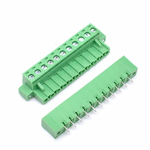 Oiyagai 5 Pezzi Connettori Morsettiera PCB 11 Poli Passo 5,08mm, Tipo a Vite Plug-in 300V 15A per Automazione Elettronica e Sistemi di Controllo