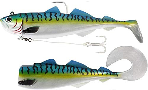 Westin Crazy Daisy 18 cm 180 g – gummibete för havsfiske, gummifisk för torsk och hälleflund, havsbete för pilkning och jigg, färg: mackrel