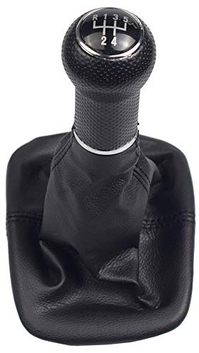 5 Gang Schaltknauf Stick Gaiter Boot Kit für VW Polo 6N Golf 2 3 4 Cabrio | für Passat 35i (Schwarz)