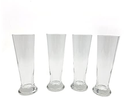 Beer Glasses - Set of 4 - 370ml - Classic Pilsner Glasses - Perfect for Gifting on Any Occasions - Excellent for Both in Pubs & at Home