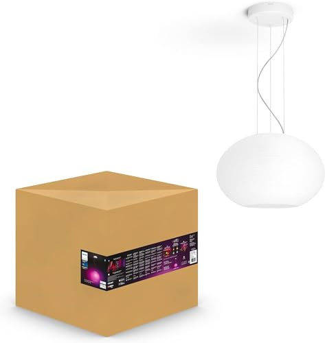 Philips Hue Flourish White and Colour Ambiance Smart Pendant Ceiling Light Led with Bluetooth, Works with Alexa, Google Assistant and Apple Homekit