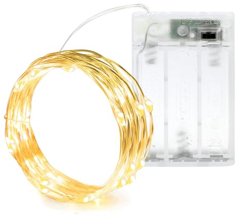 Annefly Battery Operated 2M 20 LED Silver Wire Fairy String Lights Firefly Lights with Timer DIY Decoration for Bedroom Jars Christmas Wedding Party Festival Indoor Outdoor Camping